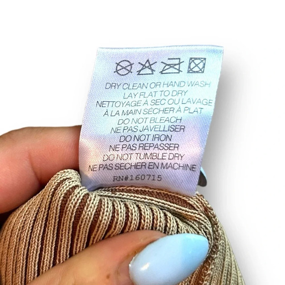 REVOLVE X SER.O.YA BOA RIBBED KNIT beige long sleeve mini DRESS Size XS Bodycon - Picture 9 of 11